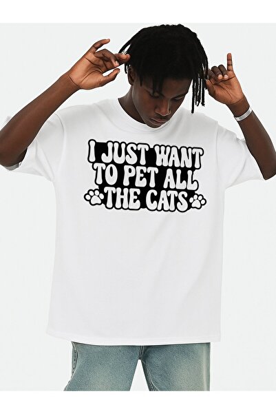 1001 Line تي شيرت للرجال من Pet All Cats، تي شيرت أبيض مضحك، إصدار محدود، منا...