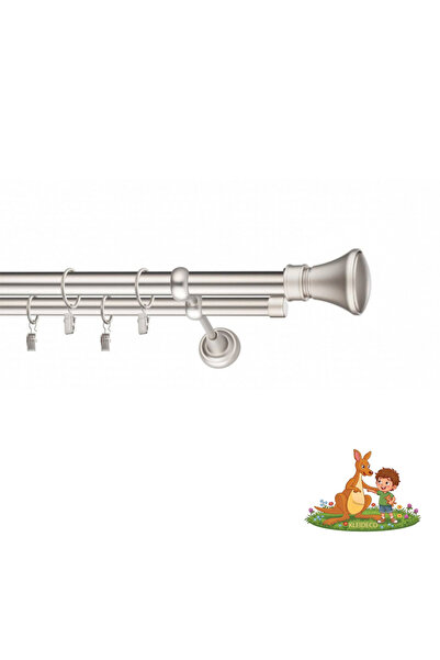 KLEIDECO Galerie dubla perdea Austria, Metal, Diametru 25/19mm, Capete EISENS...