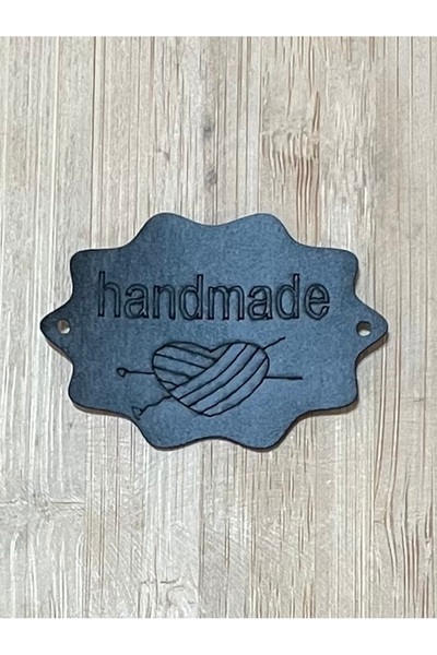 Öztürk Tuhafiye Deri Handmade Etiket Dikilebilir 1 Adet. 5 cm x 3,5 cm Çanta ...