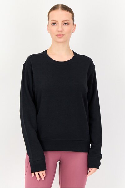 Allbirds Women Sportswear Fit Long Sleeve Outdoor Sweatshirt, Black