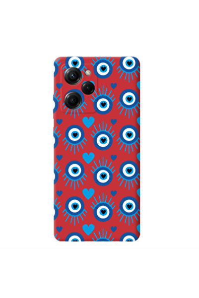 Other Xiaomi Poco X5 Pro Heart Eye Red Colored Silicone TPU Θήκη