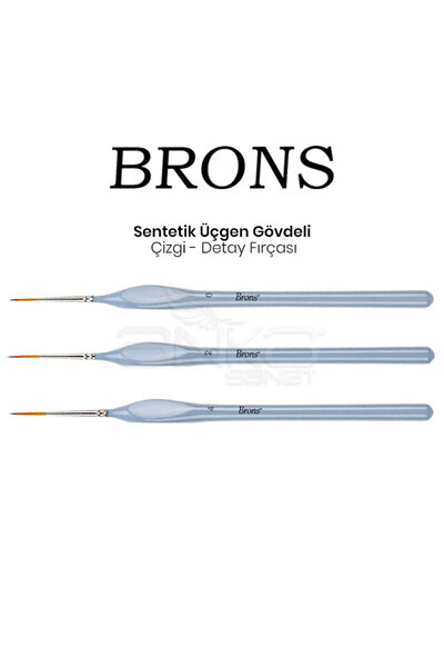Brons 223 Serisi Çizgi ve Yazı Çalışmaları için Sentetik Fırça No:0 -BR-2110-...