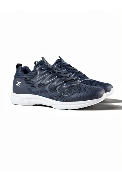 Wand Lacivert Nefes Alabilen Kumaş Faylon Taban Bağcıklı Sneaker