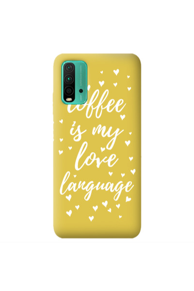 Other Xiaomi Poco M3 Coffe is my love language Yellow Colored Silicone TPU Θήκη