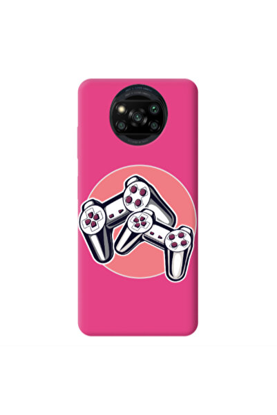 Other Xiaomi Poco X3 /X3 Pro Retro Joysticks Fuchsia Colored Silicone TPU Θήκη