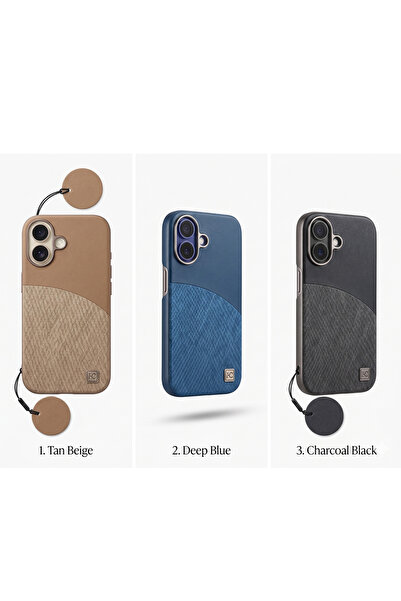 kapa Soft Fabric Hybrid Protective Back Cover for Apple iPhone 17 | Shockproo...