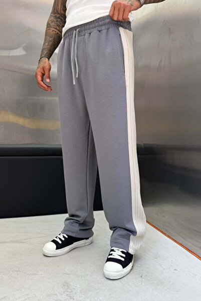 NOMARC Men's Sweatpants Oysho Striped Six Gray Oversize