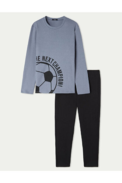 Evendi Pijama, gri/negru