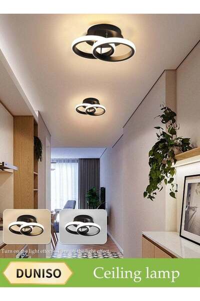 DUNISO LED Ceiling Light，Adjustable in Three Colors，Suitable for Balcony, Hal...