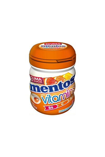Mentos Guma de mestecat cu vitamine, Mentos, gust citric, 50g