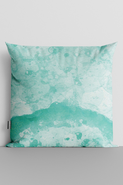 TicaretJet Watercolor Themed Double Sided Digital Printed Throw Pillow Cover ...