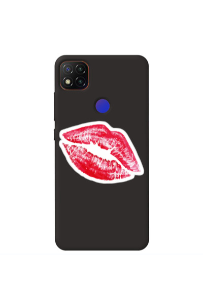 Other Xiaomi Redmi 9c Drooling Tongue Black Colored Silicone TPU Θήκη