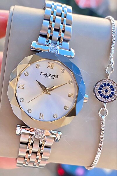 Tom Jones London Women's Watch Silver Color Original Steel Waterproof 3Atm 2 ...