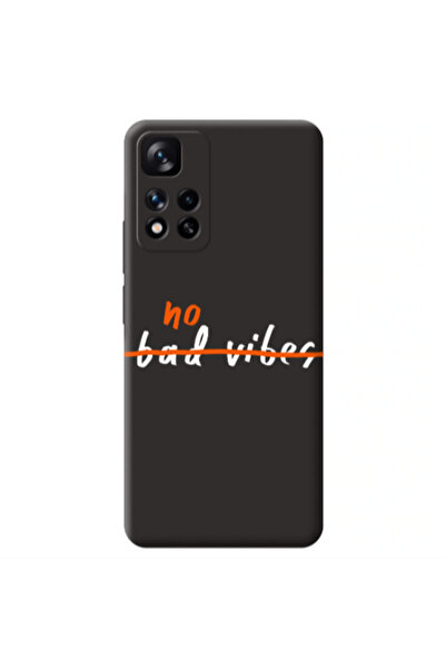 Other Xiaomi Redmi Note 11 Pro 5G No bad vibes 2 Black Colored Silicone TPU Θήκη