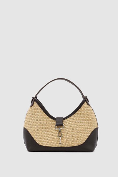 Shule Bags Cupsole Wicker Handbag and Crossbody Bag Wicker