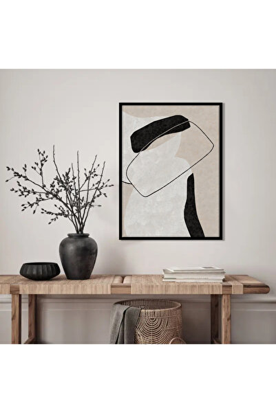 canvas3 Bohemian Abstract Painting - Silver Frame