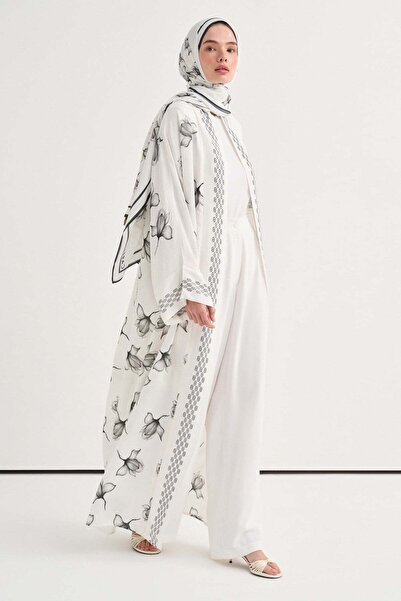 carell Lilia Floş Abaya Ecru