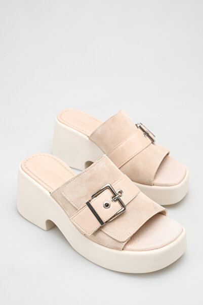Solo Bag Women's Daily Suede Genuine Leather Thick Band Buckle Belted Platfor...