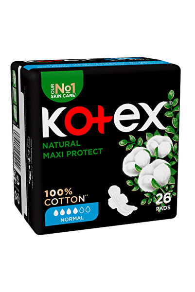Kotex Natural Maxi Protect Thick Pads 100% Cotton Pad Normal Size with Wings ...