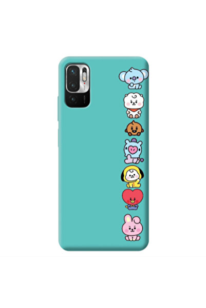 Other Xiaomi Redmi Note 10 Pro 5G Lovely animals Turquoise Colored Silicone T...