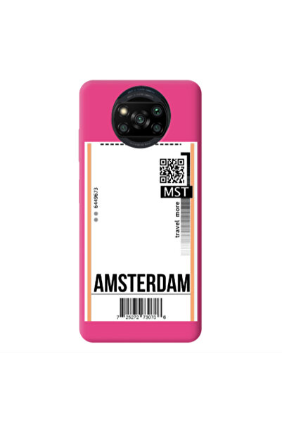 Other Xiaomi Poco X3 /X3 Pro Amsterdam Travel More Fuchsia Colored Silicone T...