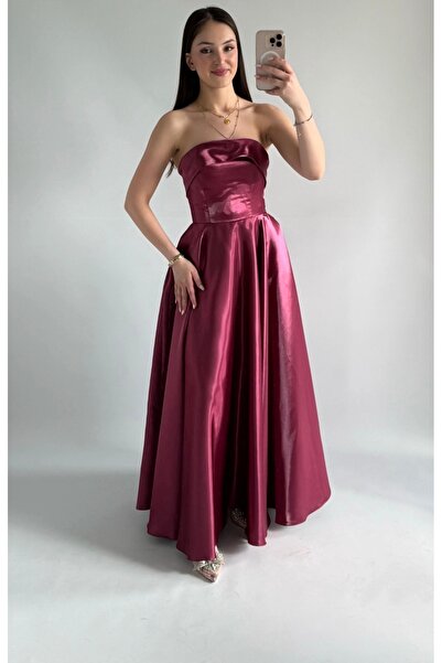 ayşenur Dinçer butik Cindirella Abiye Mürdüm