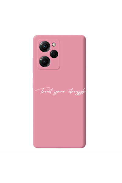 Other Xiaomi Poco X5 Pro Trust your struggle Pink Colored Silicone TPU Θήκη