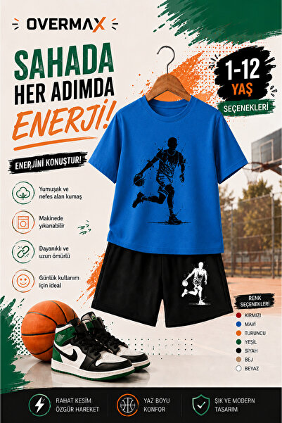 OVERMAX Top Süren Adam Printed Children's Set – T-Shirt & Shorts 2-Piece Comb...