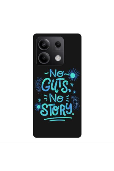 Other Xiaomi Redmi Note 13Pro 5G No guts no story Black Colored Silicone TPU ...