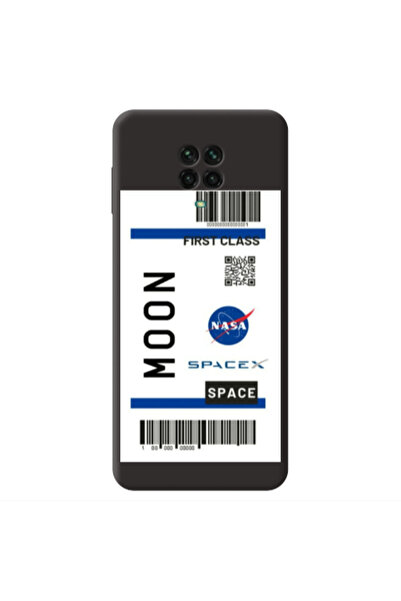 Other Xiaomi Redmi Note 9 Pro Moon spacex Black Colored Silicone TPU Θήκη