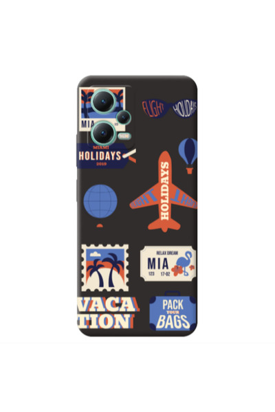 Other Xiaomi Redmi Note 12 Pro 5G Vacation Black Colored Silicone TPU Θήκη