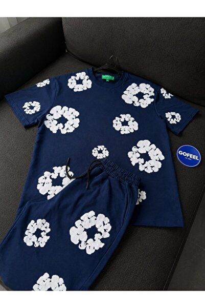 Gofeel Çiçek Detaylı Oversize Unisex Alt Üst Takım