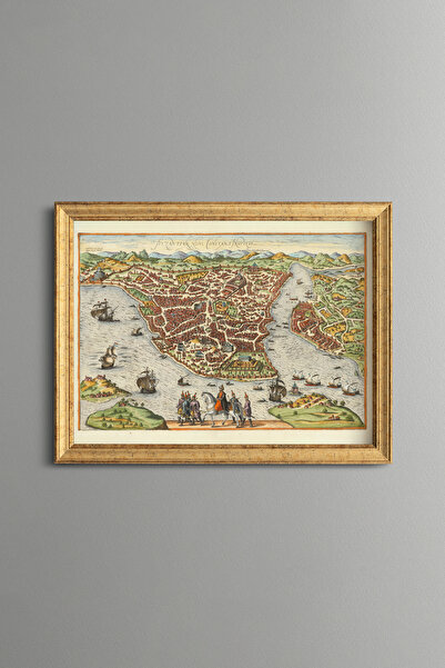 epiqart Istanbul Map - Vintage Patterned Painting - Fine Model