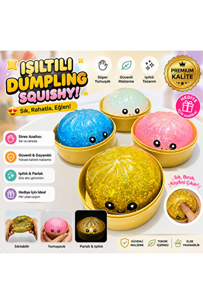 TÜTSÜ SEPETİ BÜYÜK BOY Popüler dumpling squişhy (sukuşi) çin mantısı squişhy