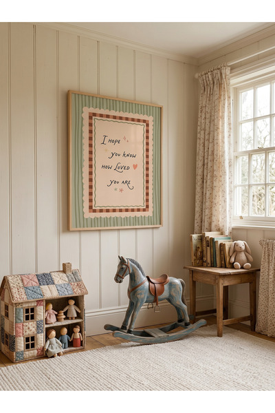 Creatick Design İskandinav Tarzı Masif Ahşap Çerçeveli Çocuk ve Bebek Odası M...
