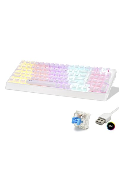 Skygo Mekanik Klye 104 Tuş Blue Switch Rgb - Beyaz G500XW