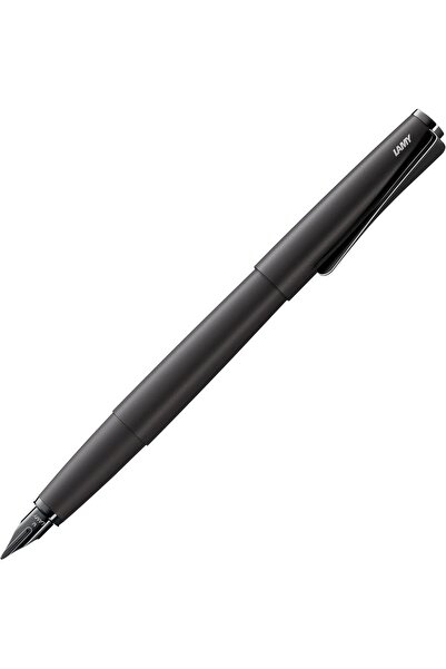 Lamy Studio LX Fountain Pen - All-Black, elegant metal body, steel nib (F), b...