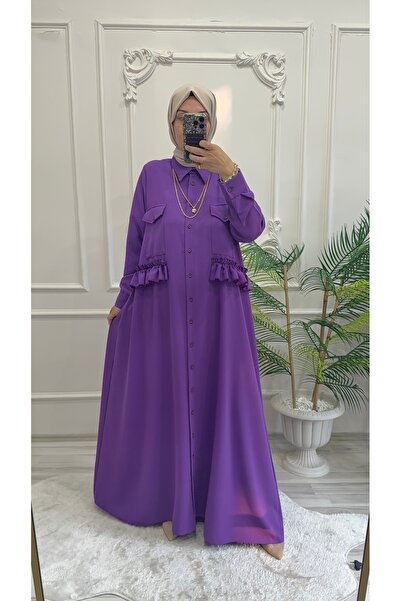 Morana tasarım Full Hijab Plus Size Dress - Ferace Dress