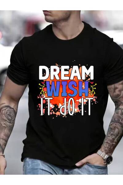 212Wear تي شيرت Dream Wish Do It - Inspirational 180G T-Shirt لاجتماعات العائلة والرحلات العائلية: هدية مثالية لاحتفالات عيد العمال