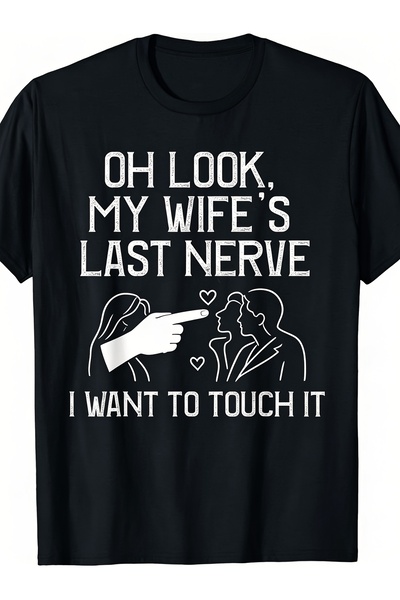 12 Teknoloji Men'S Pure T-Shirt with Humorous Wife Print, Summer Menswear, Ve...