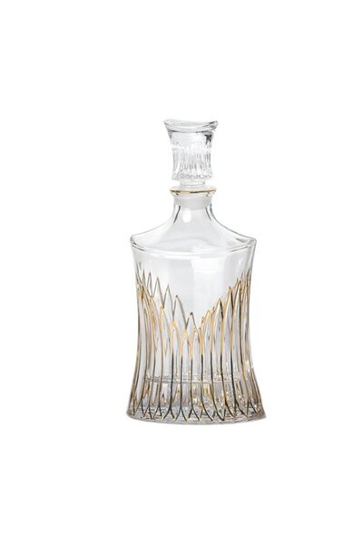 Bohemian Crystal Καράφα Ντουόμο με χρυσό φινίρισμα