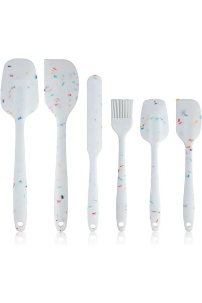Arabest 6 Piece Silicone Spatula Set, Heat Resistant Rubber Spatula Set, Non-...