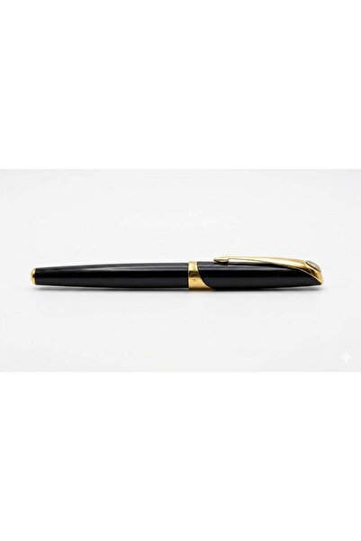 Parker Ellipse Rollerball Pen, 23K Gold Plated, Made of Black Resin, with Case.