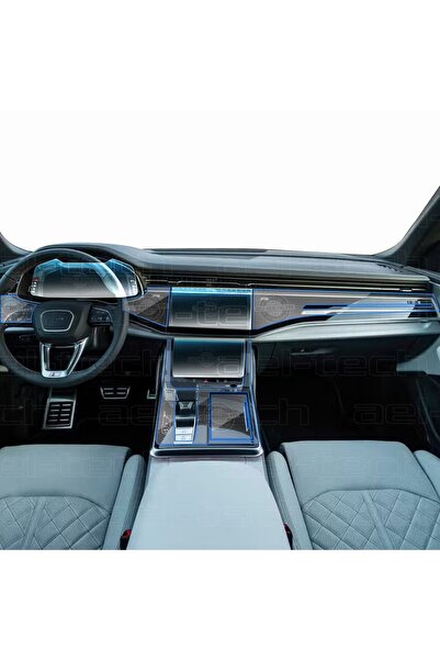 Oroel New Audi Q8 Navigation Digital Display 9H Nano and Piano Black Compatib...
