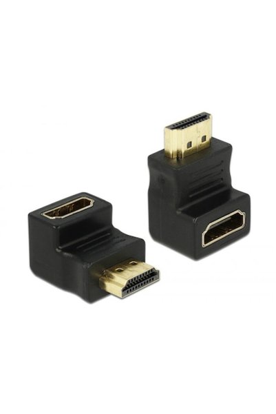 DELOCK Adapter, Delock, HDMI male - HDMI female, Black