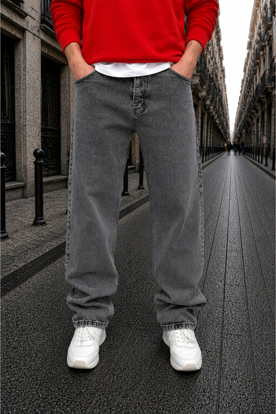 by fiyaka fashion Men's Baggy Jeans Loose Fit Comfortable Use