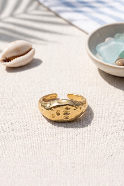 AURRARİ Gold Ezme Cute Yüzük