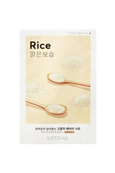 Missha Masca Tip Servetel cu Extract de Orez - Airy Fit Sheet Face Mask - Ric...