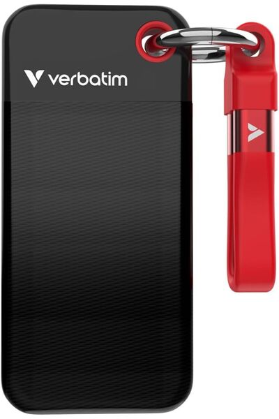 Verbatim Pocket Ssd USB 3.2 Gen 2 512Gb Black/Red