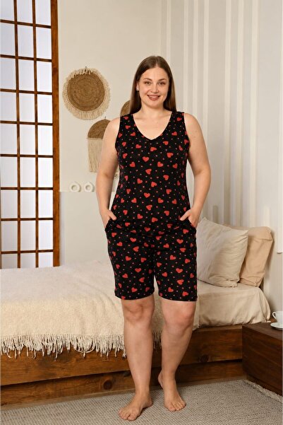 Ryam Mooda Women's Plus Size 95% Cotton 5% Lycra Banya Shorts Pajama Set